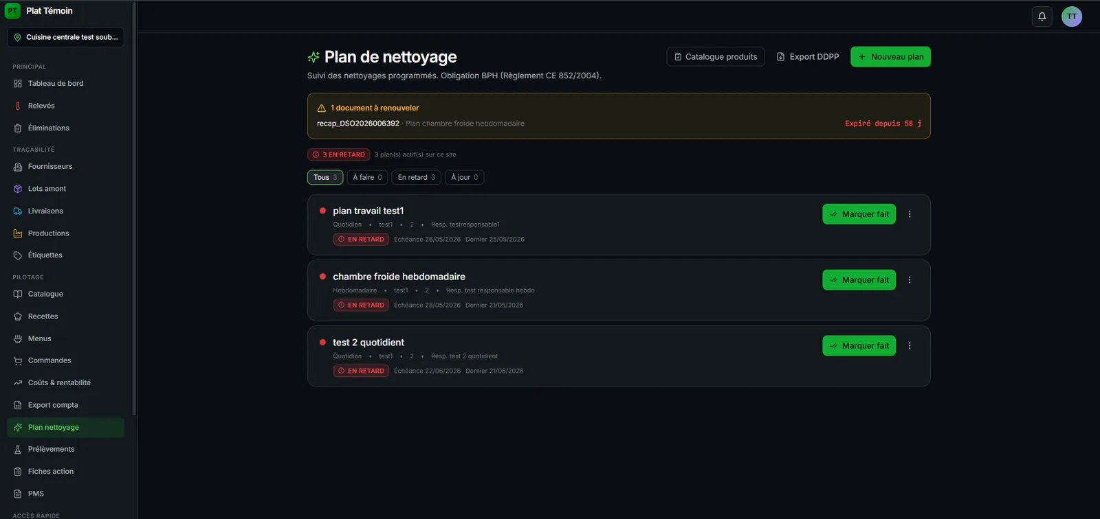 Plat Témoin — capture 11